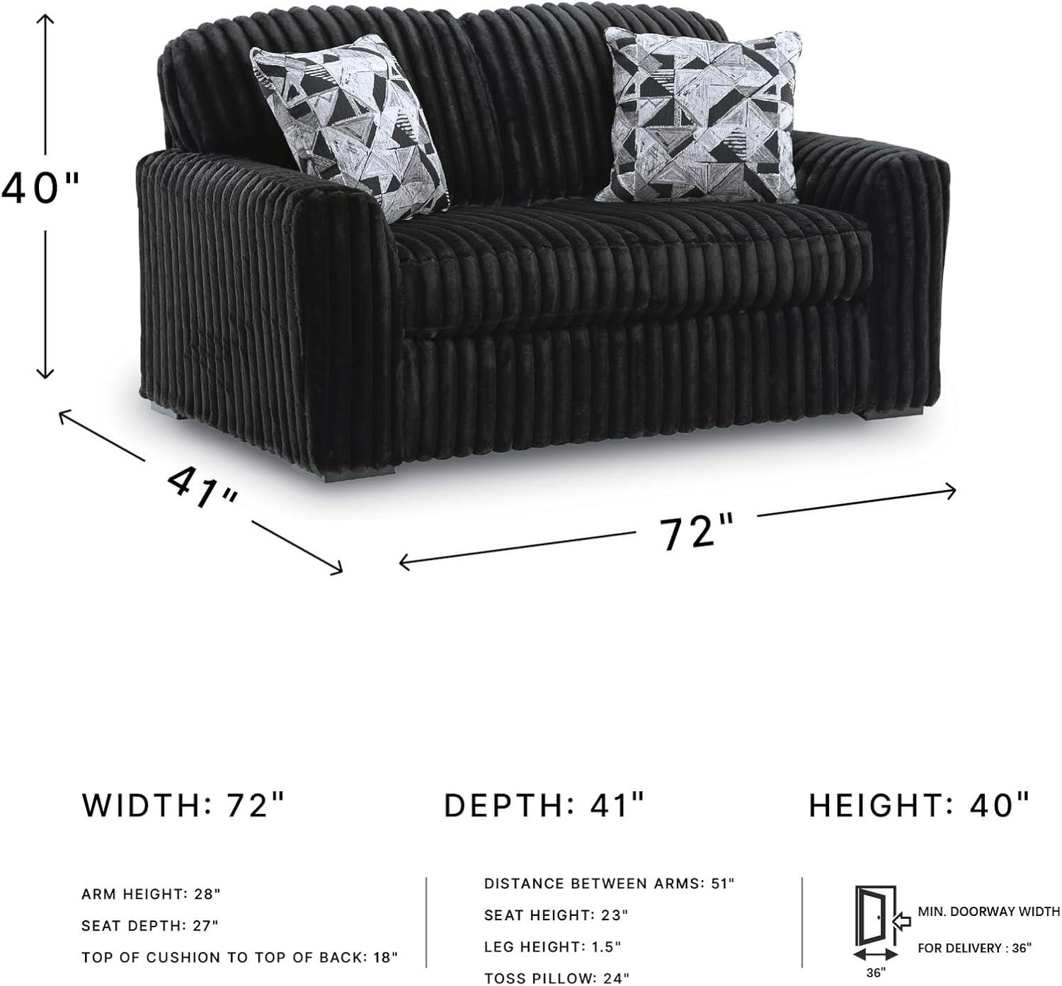 imageSignature Design by Ashley MidnightMadness Contemporary Symmetrical 2Piece Sectional with Reversible Seat Cushion Dark BrownOnyx