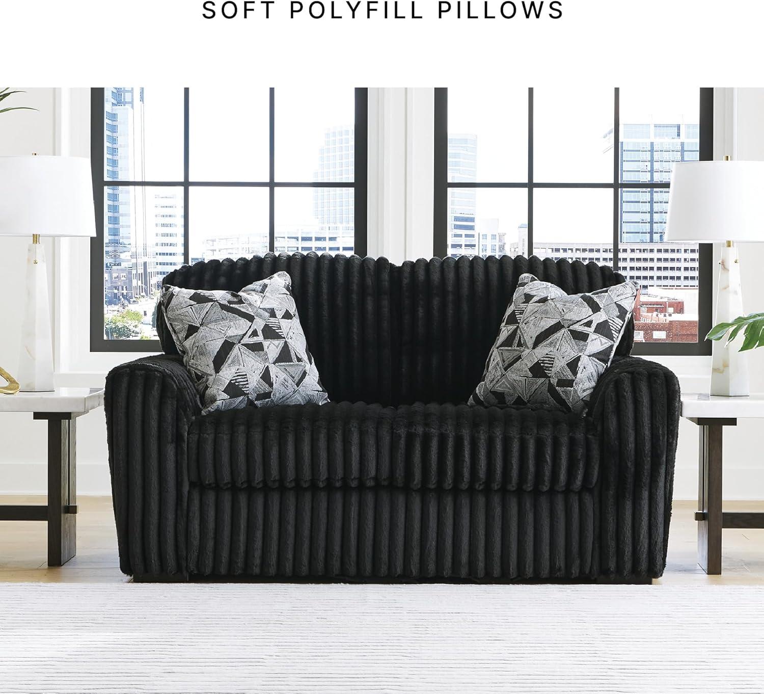 imageSignature Design by Ashley MidnightMadness Contemporary Symmetrical 2Piece Sectional with Reversible Seat Cushion Dark BrownOnyx