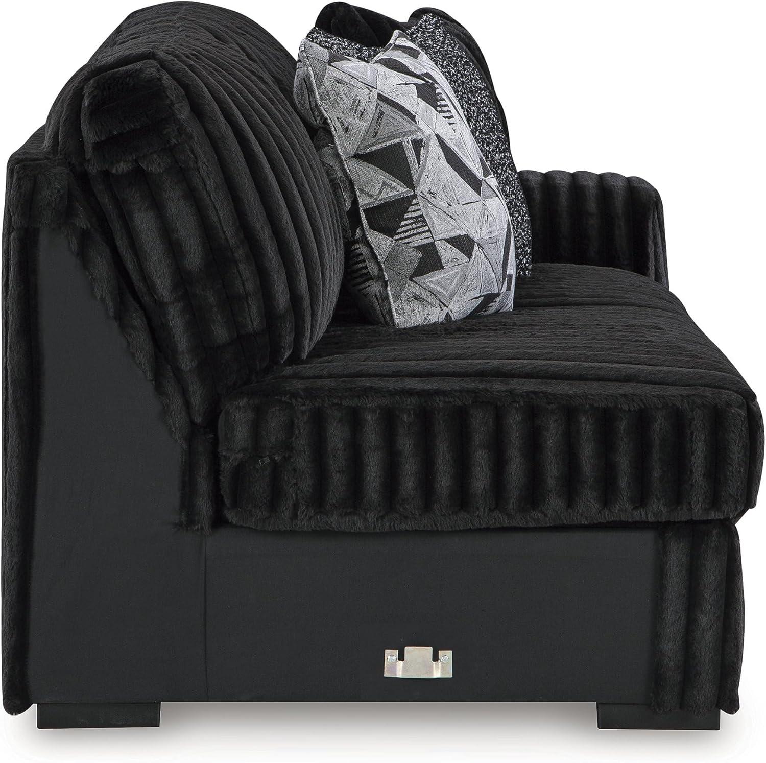 imageSignature Design by Ashley MidnightMadness Contemporary Symmetrical 2Piece Sectional with Reversible Seat Cushion Dark BrownOnyx