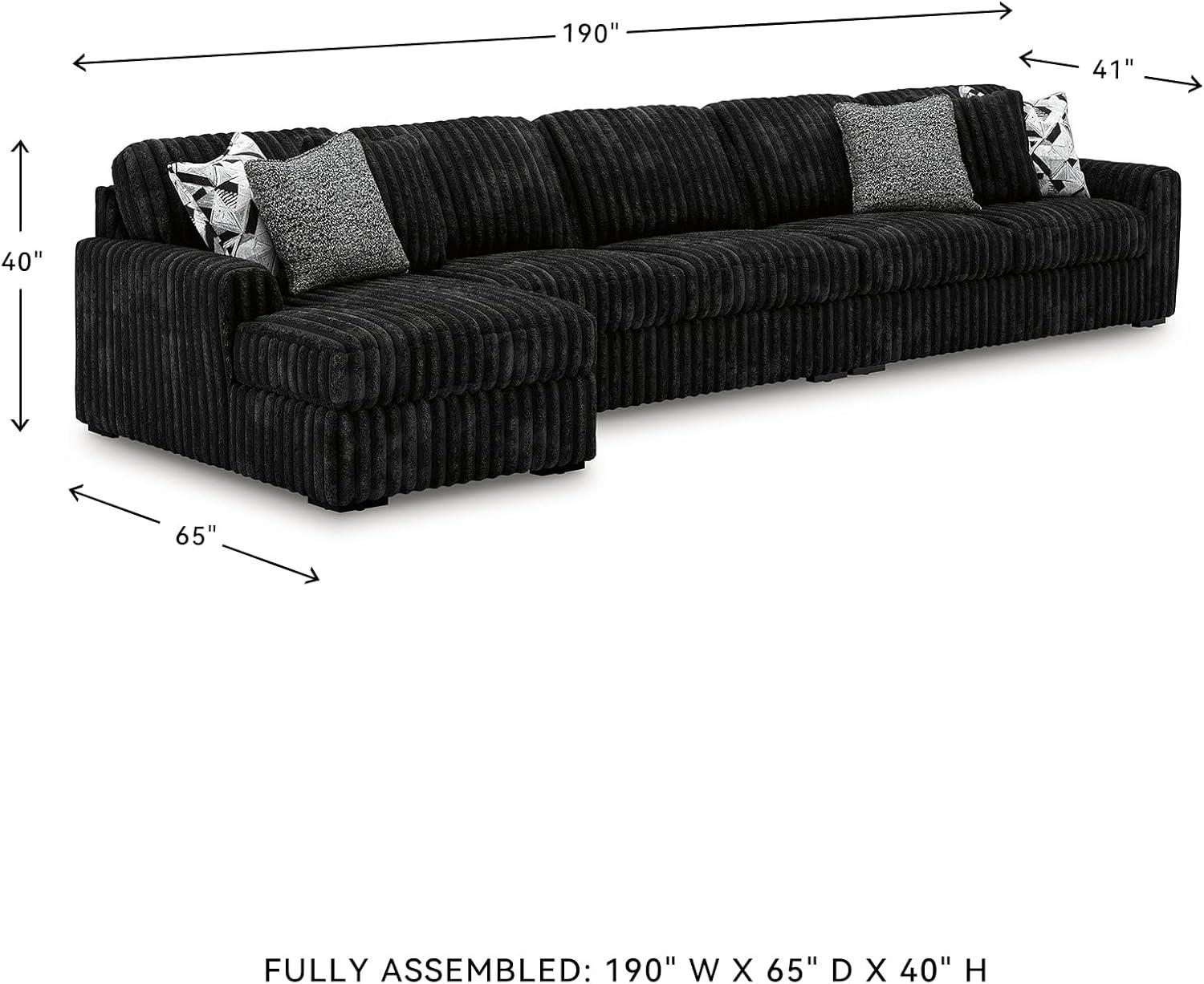 imageSignature Design by Ashley MidnightMadness Contemporary Symmetrical 2Piece Sectional with Reversible Seat Cushion Dark BrownOnyx