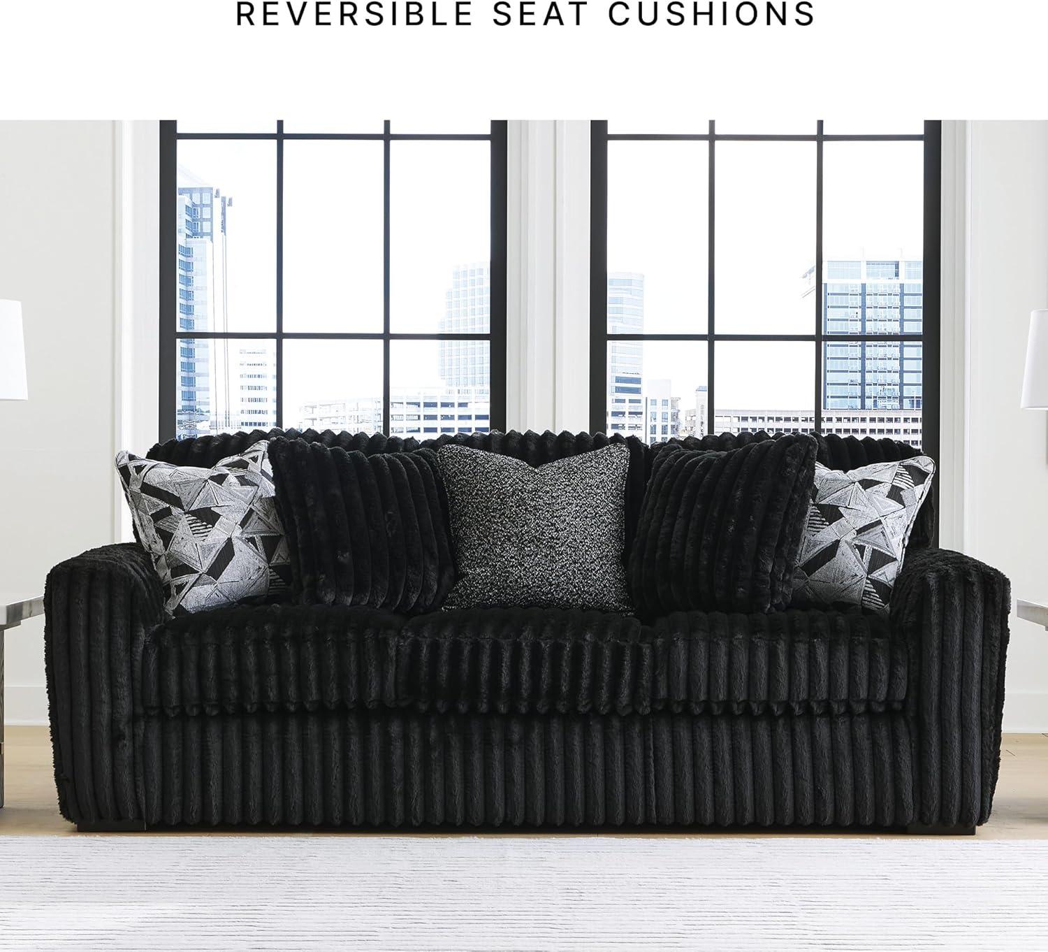 imageSignature Design by Ashley MidnightMadness Contemporary Symmetrical 2Piece Sectional with Reversible Seat Cushion Dark BrownOnyx