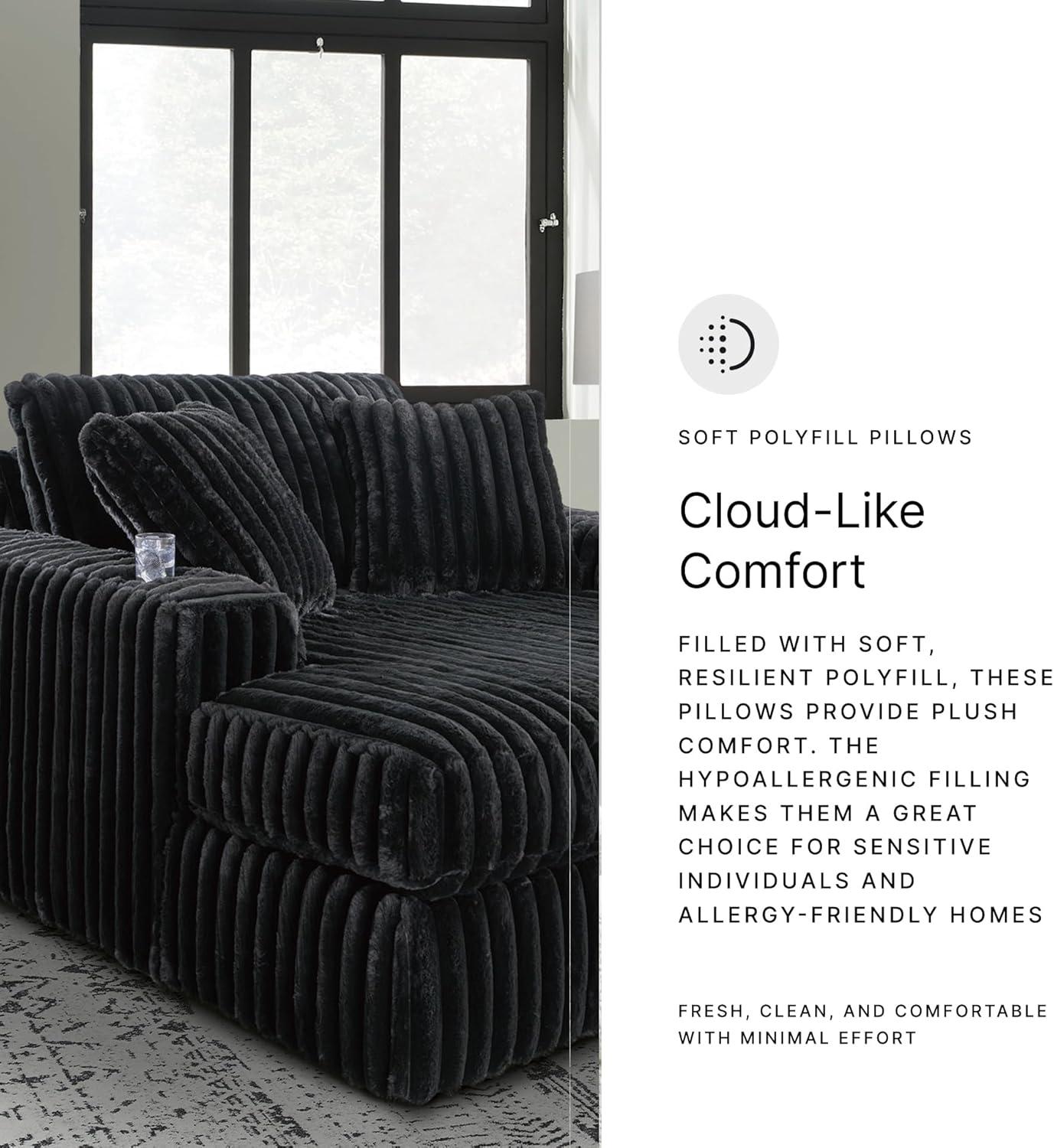 imageSignature Design by Ashley MidnightMadness Contemporary Symmetrical 2Piece Sectional with Reversible Seat Cushion Dark BrownOnyx