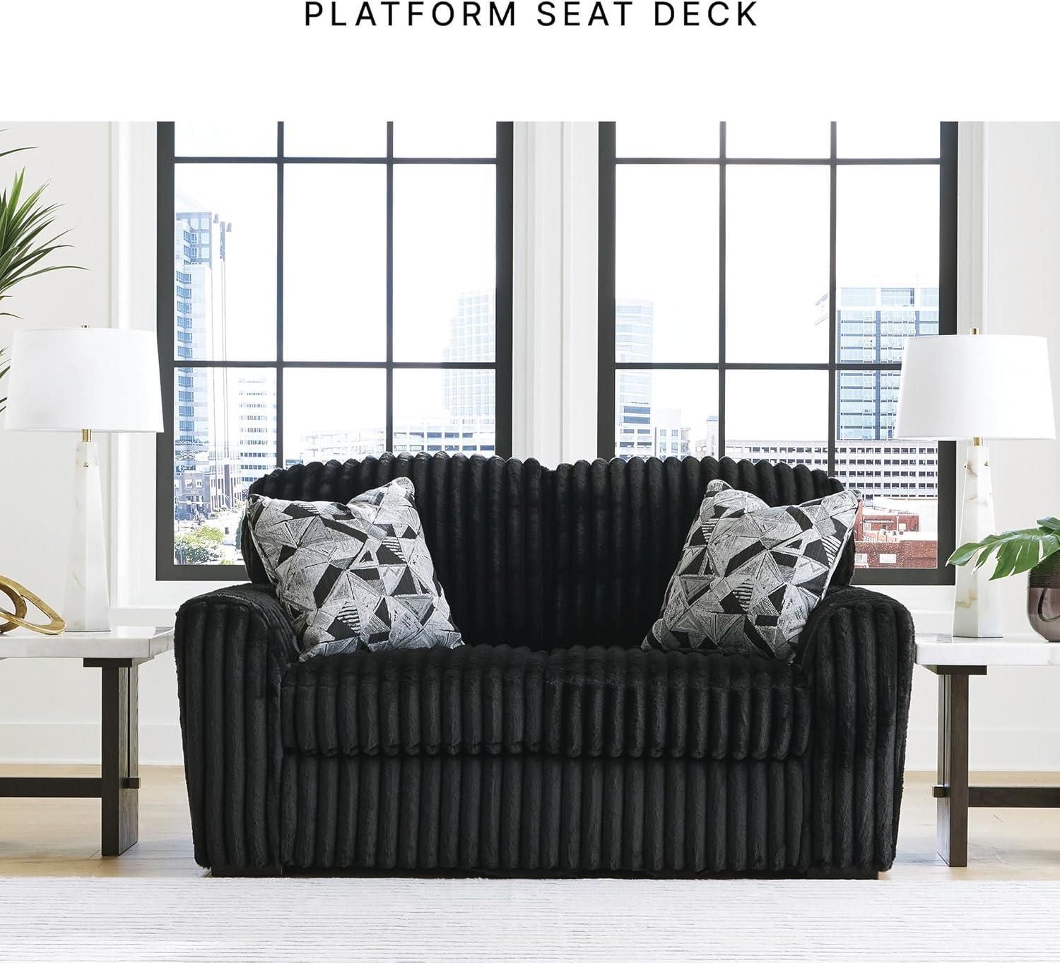 imageSignature Design by Ashley MidnightMadness Contemporary Symmetrical 2Piece Sectional with Reversible Seat Cushion Dark BrownOnyx