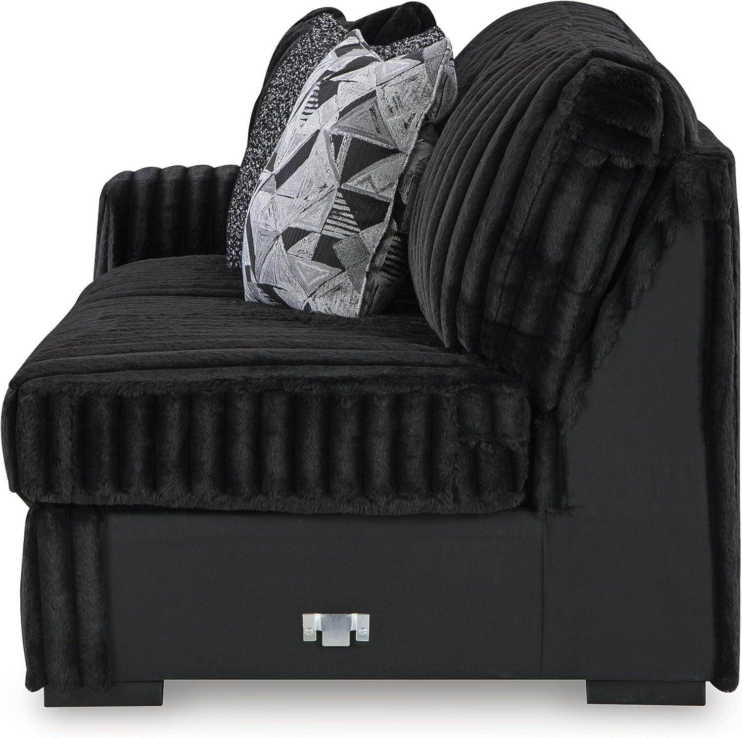 imageSignature Design by Ashley MidnightMadness Contemporary Symmetrical 2Piece Sectional with Reversible Seat Cushion Dark BrownOnyx