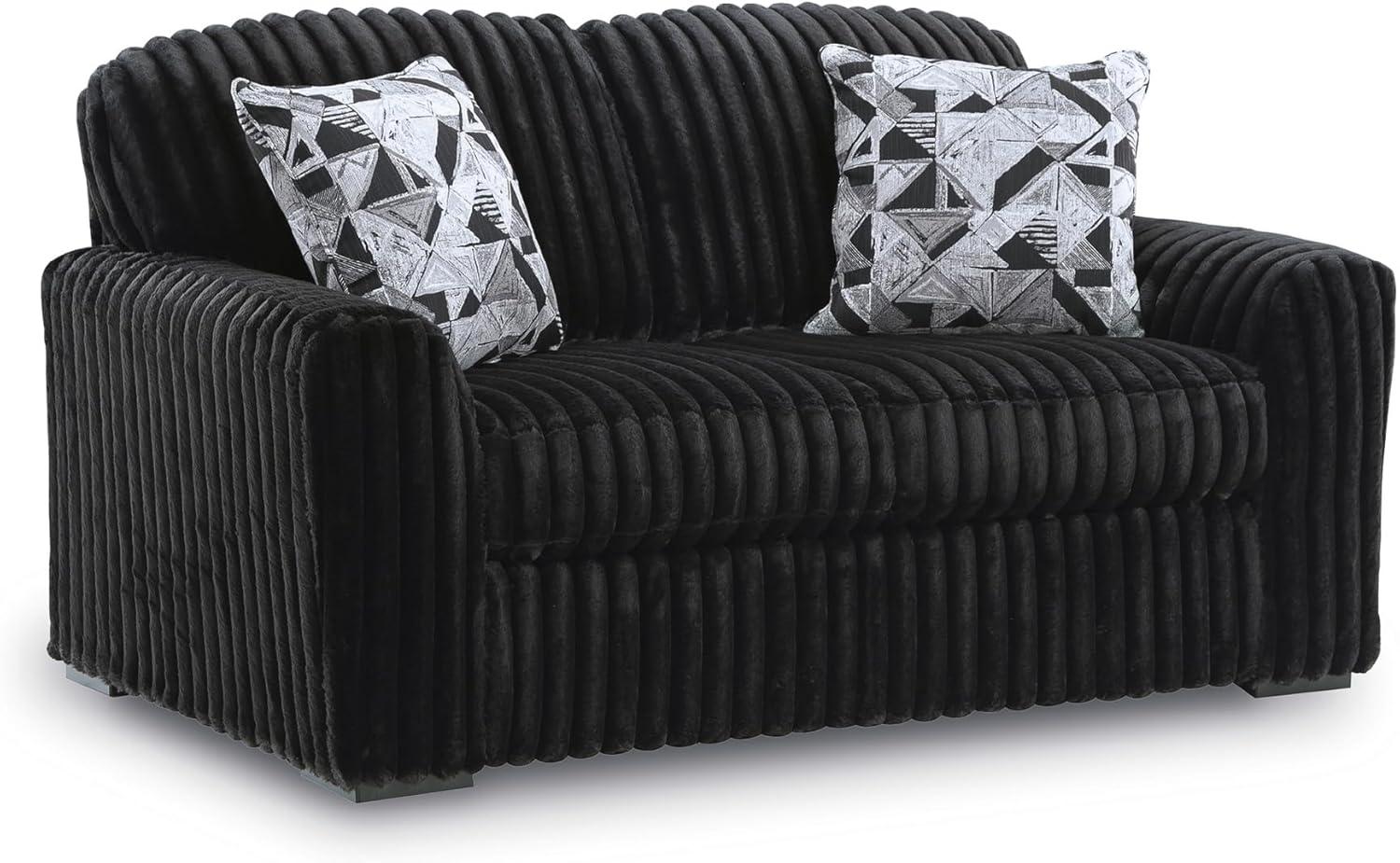 imageSignature Design by Ashley MidnightMadness Contemporary Symmetrical 2Piece Sectional with Reversible Seat Cushion Dark BrownOnyx