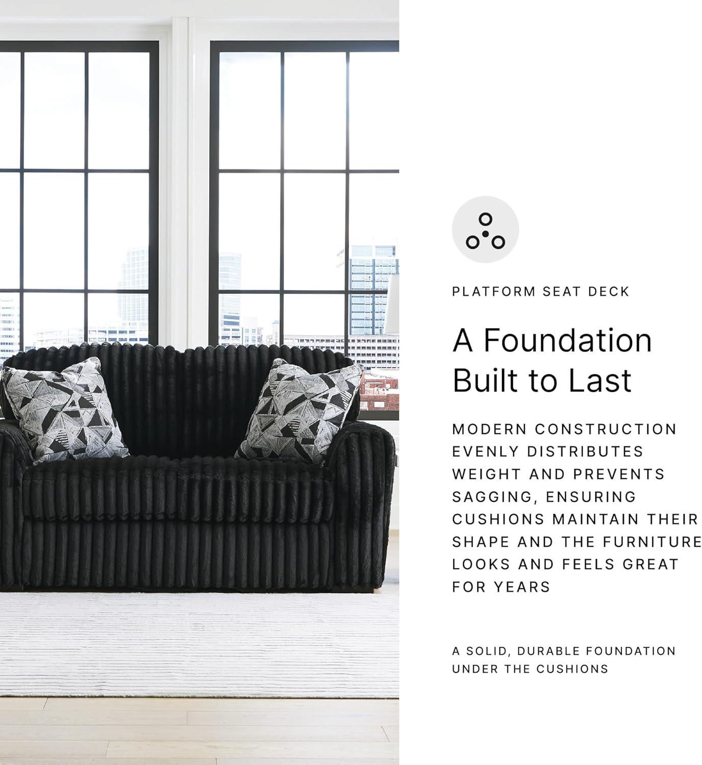 imageSignature Design by Ashley MidnightMadness Contemporary Symmetrical 2Piece Sectional with Reversible Seat Cushion Dark BrownOnyx