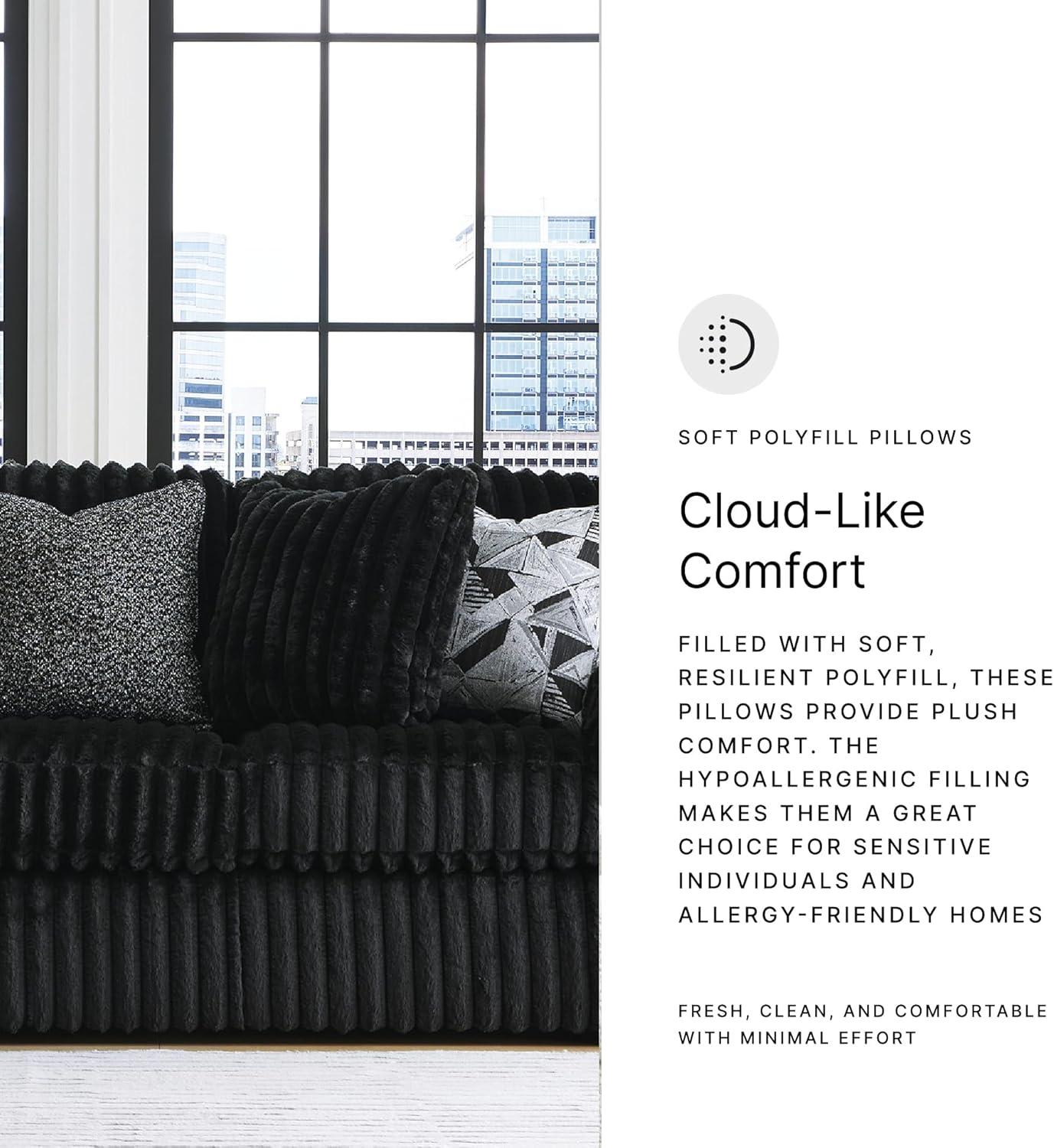 imageSignature Design by Ashley MidnightMadness Contemporary Symmetrical 2Piece Sectional with Reversible Seat Cushion Dark BrownOnyx