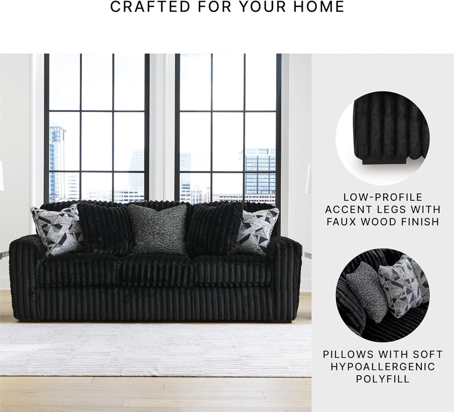 imageSignature Design by Ashley MidnightMadness Contemporary Symmetrical 2Piece Sectional with Reversible Seat Cushion Dark BrownOnyx
