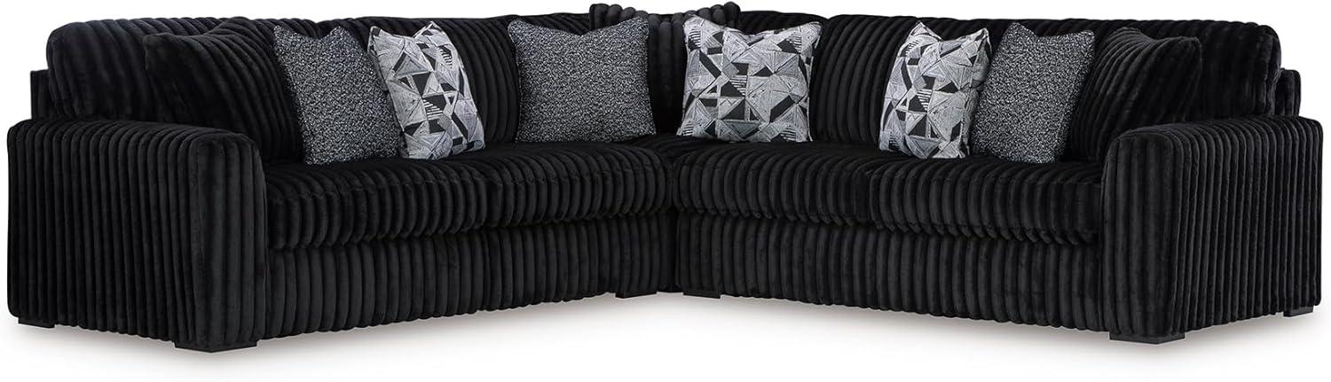 imageSignature Design by Ashley MidnightMadness Contemporary Symmetrical 2Piece Sectional with Reversible Seat Cushion Dark BrownOnyx