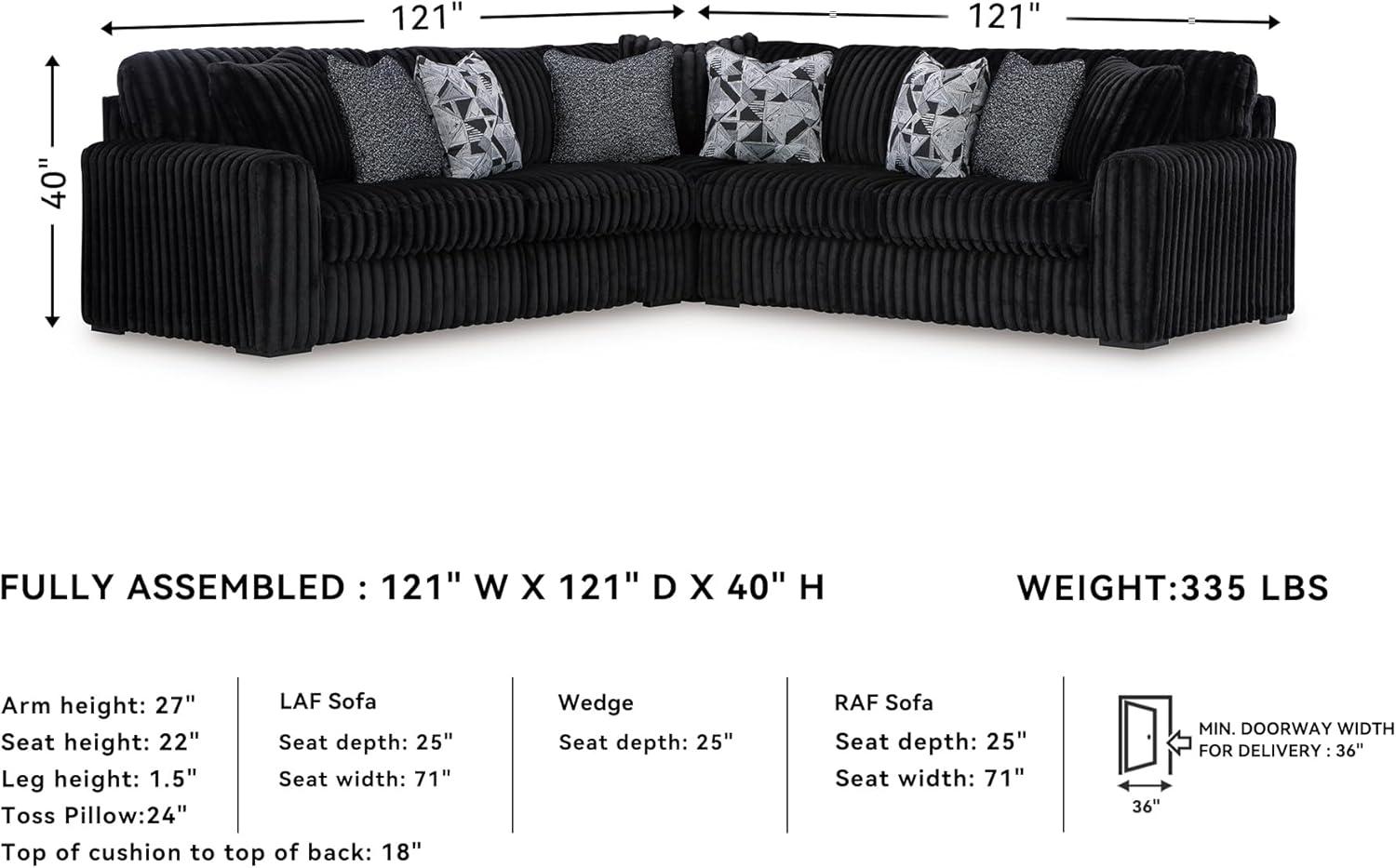 imageSignature Design by Ashley MidnightMadness Contemporary Symmetrical 2Piece Sectional with Reversible Seat Cushion Dark BrownOnyx