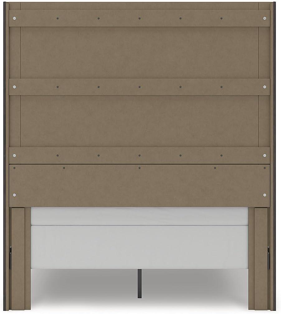 imageSignature Design by Ashley Parlayon Modern Panel Storage Bed Foundation or Box Spring Needed Queen GrayPanel Storage Bed