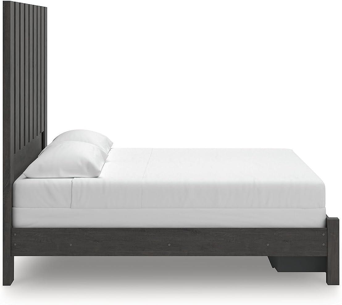 imageSignature Design by Ashley Parlayon Modern Panel Storage Bed Foundation or Box Spring Needed Queen GrayPanel Storage Bed
