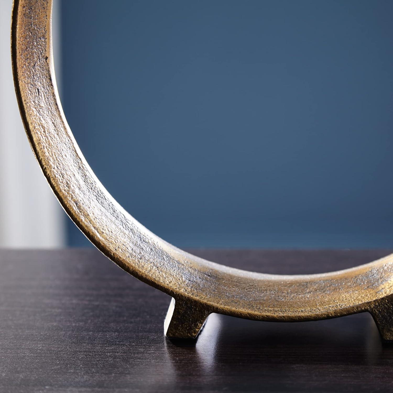 imageSignature Design by Ashley Ryandale Round Metal Sculpture Antique Pewter FinishAntique Brass Finish
