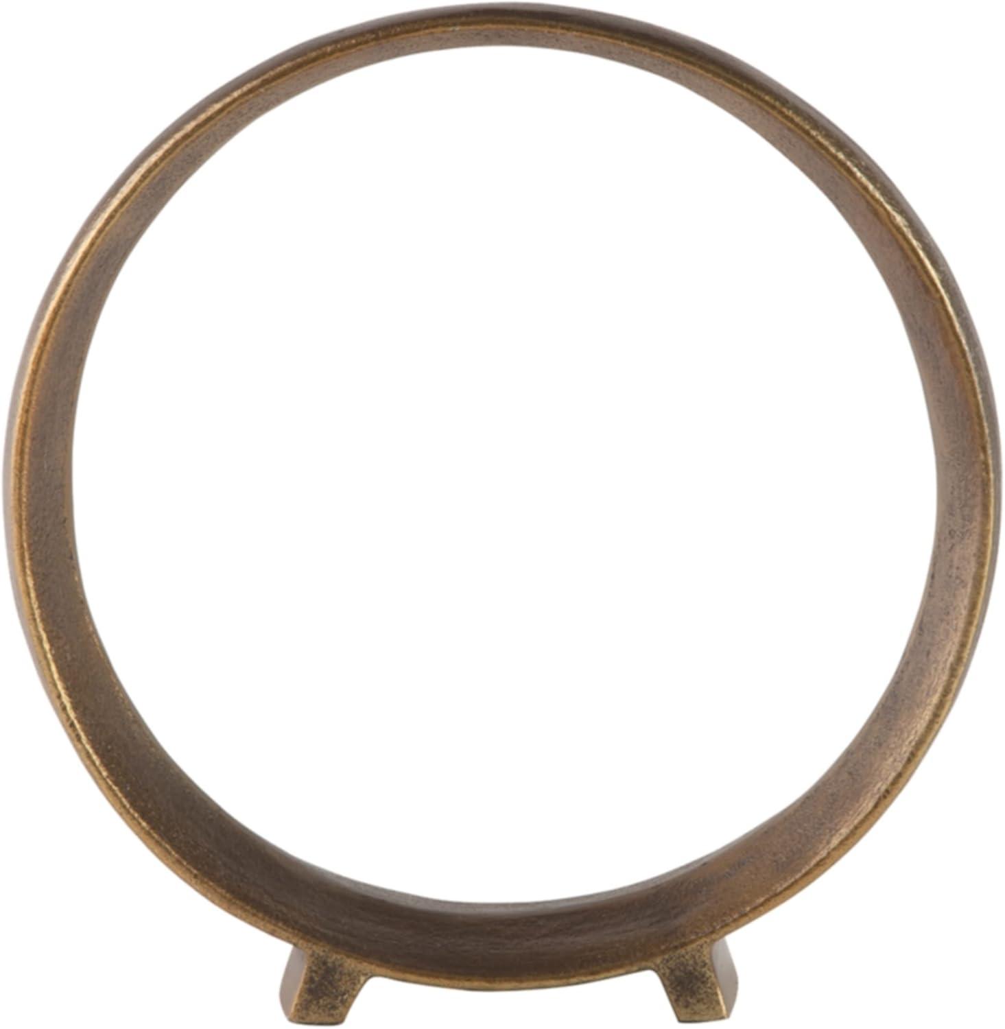 imageSignature Design by Ashley Ryandale Round Metal Sculpture Antique Pewter FinishAntique Brass Finish