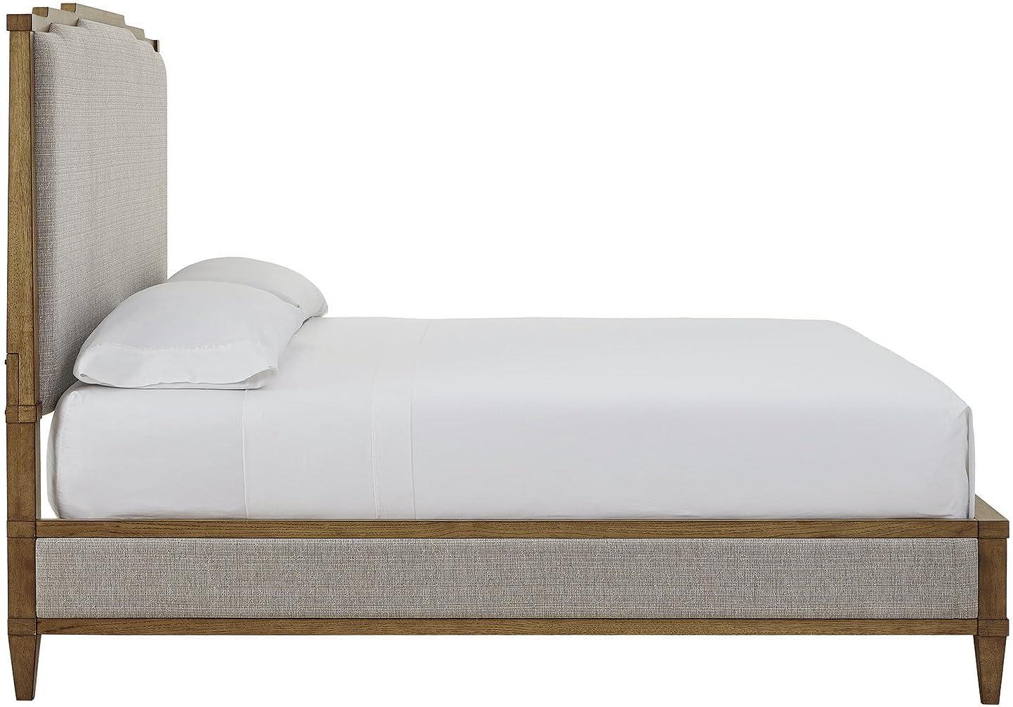 imageSignature Design by Ashley Sharlance Transitional Queen Upholstered Panel Bed Foundation or Box Spring Needed Gray amp Light BrownCalifornia King Upholstered Panel Bed