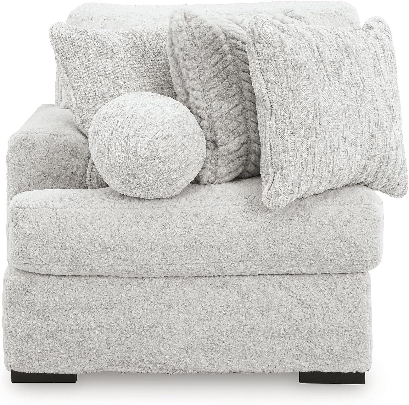 imageSignature Design by Ashley Snodoodle Straight Contemporary 3Piece Sectional with Removable Cushion and Reversible Cushion White3Piece Sectional