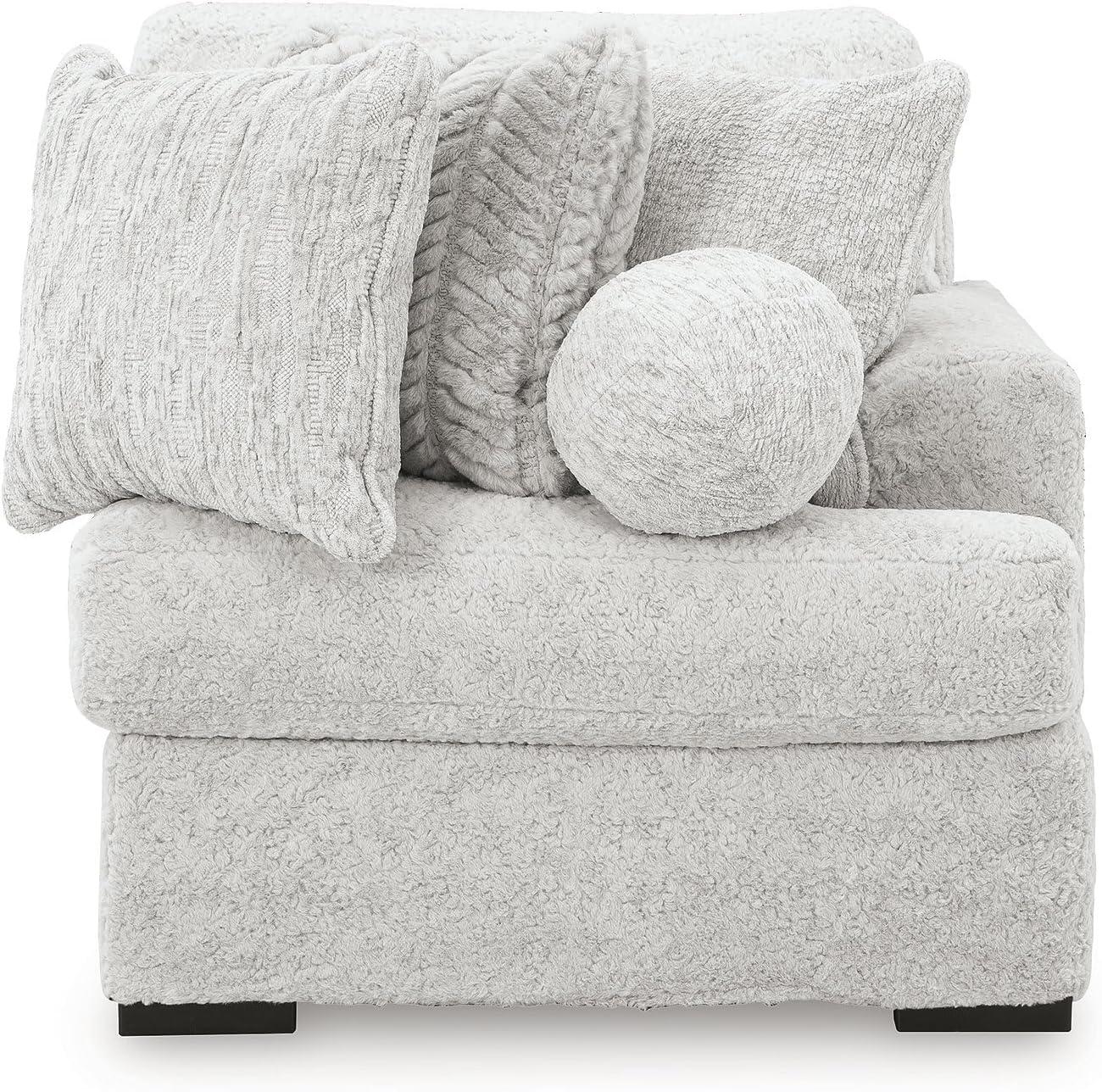 imageSignature Design by Ashley Snodoodle Straight Contemporary 3Piece Sectional with Removable Cushion and Reversible Cushion White3Piece Sectional