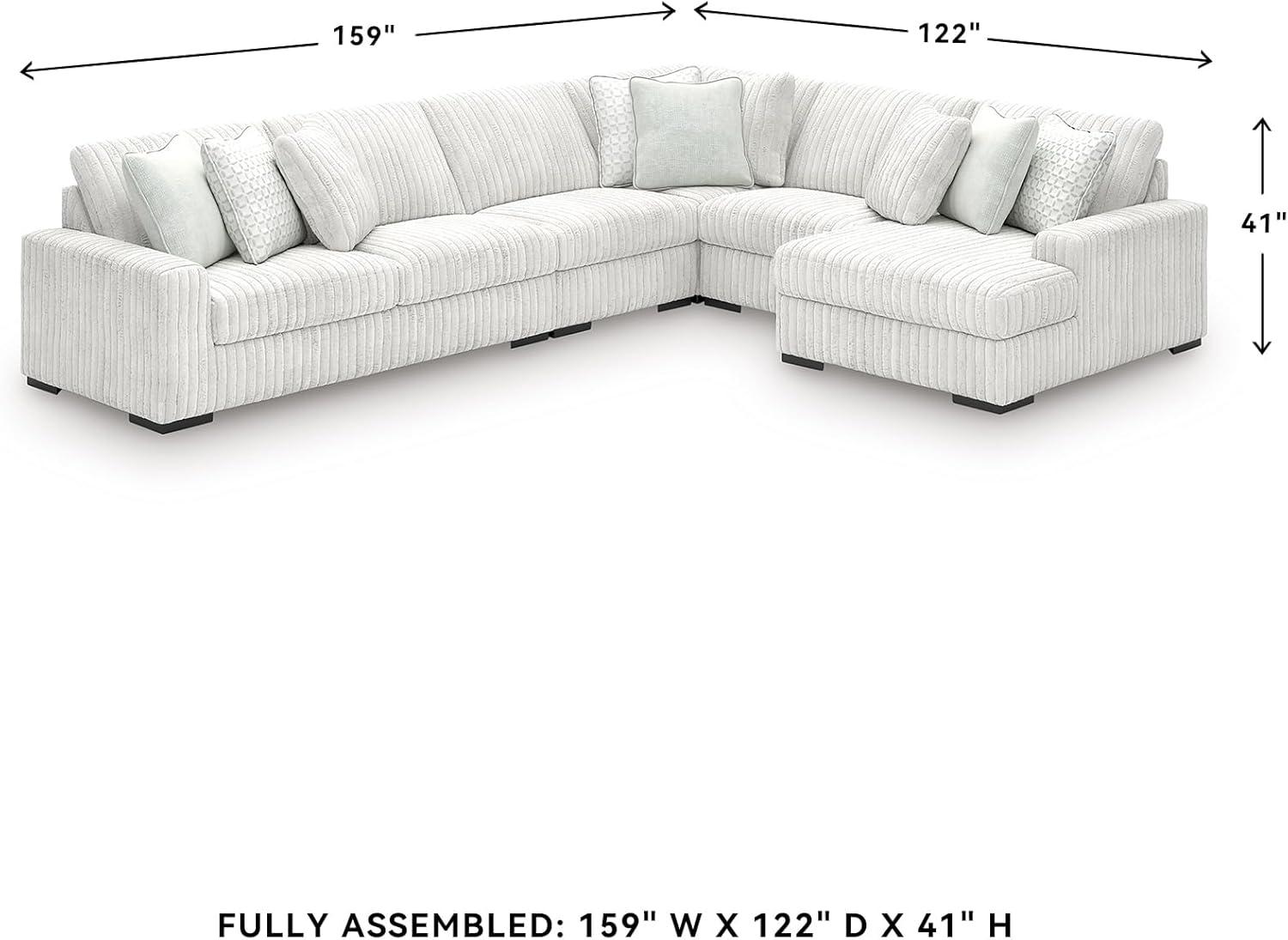 imageSignature Design by Ashley Stupendous Modern Anti Sag LeftArm Facing 2Piece Sectional with Chaise Reversible Cushions and 6 Accent Pillows Light GrayLight Gray