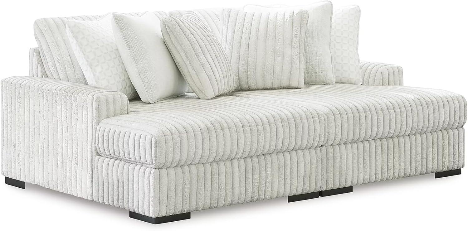 imageSignature Design by Ashley Stupendous Modern Anti Sag LeftArm Facing 2Piece Sectional with Chaise Reversible Cushions and 6 Accent Pillows Light GrayLight Gray