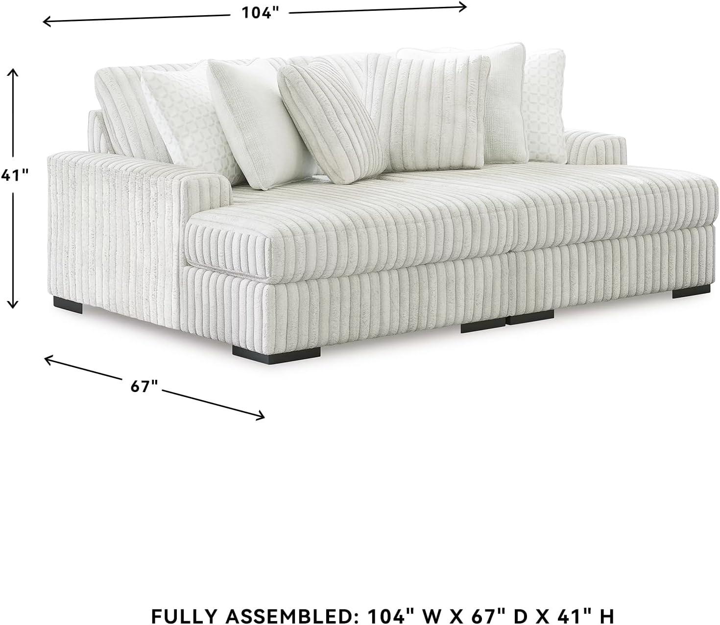 imageSignature Design by Ashley Stupendous Modern Anti Sag LeftArm Facing 2Piece Sectional with Chaise Reversible Cushions and 6 Accent Pillows Light GrayLight Gray
