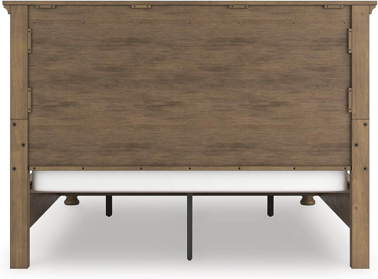 imageSignature Design by Ashley Vandenmore Traditional Panel Storage Bed Foundation or Box Spring Not Needed Queen Dark BrownCalifornia King Panel Storage Bed