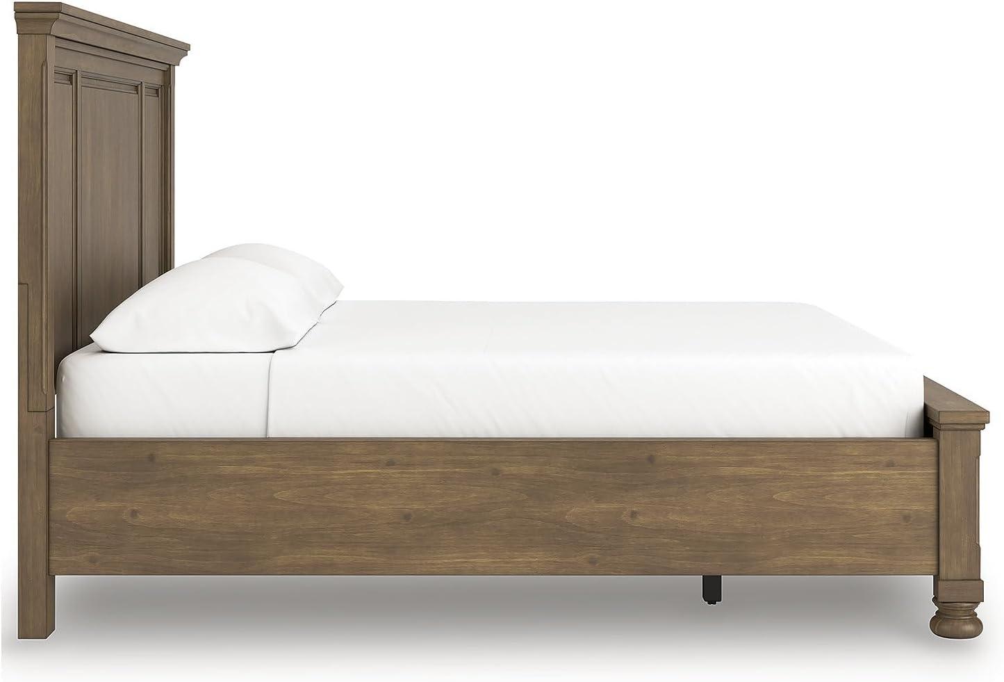 imageSignature Design by Ashley Vandenmore Traditional Panel Storage Bed Foundation or Box Spring Not Needed Queen Dark BrownCalifornia King Panel Storage Bed