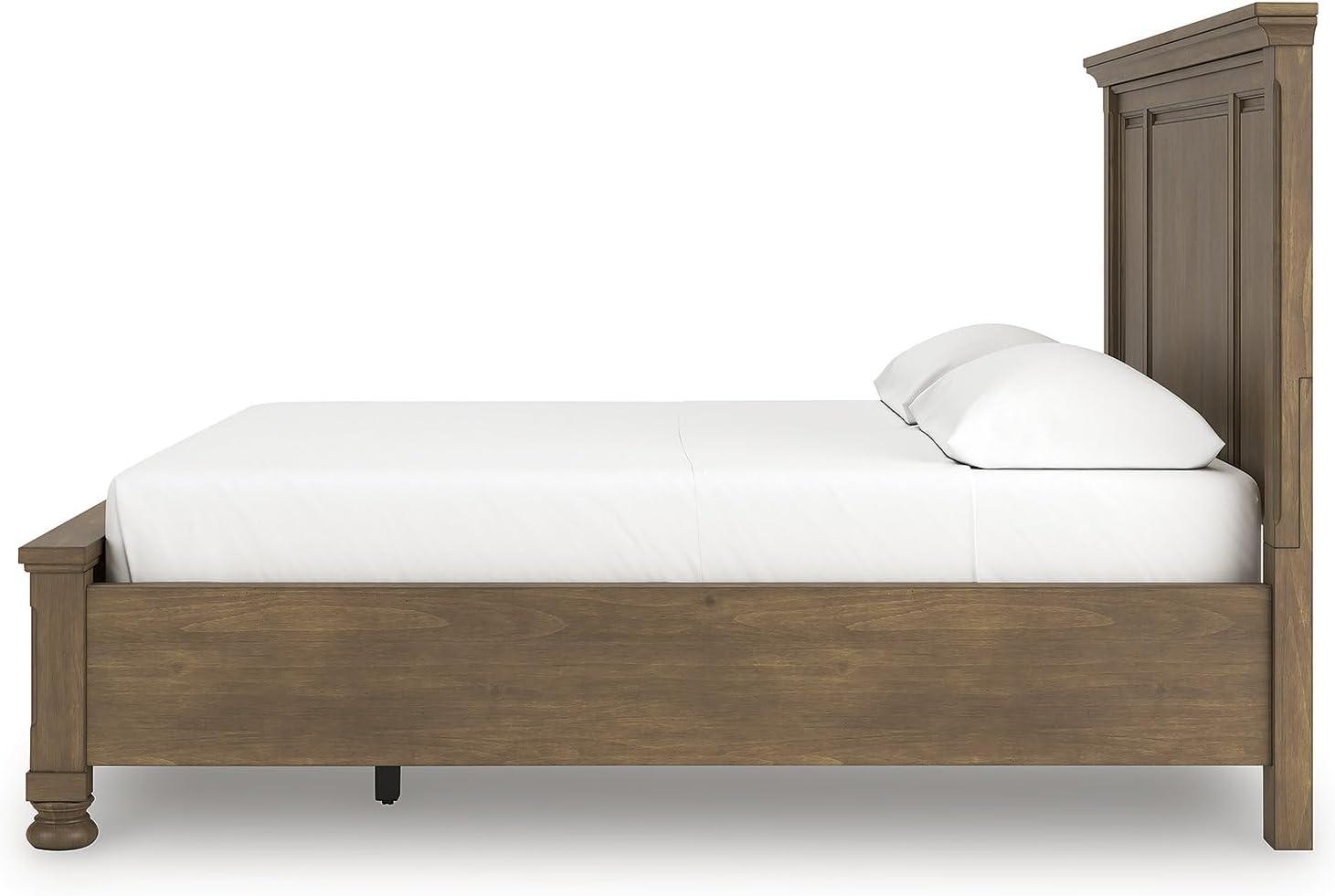 imageSignature Design by Ashley Vandenmore Traditional Panel Storage Bed Foundation or Box Spring Not Needed Queen Dark BrownCalifornia King Panel Storage Bed