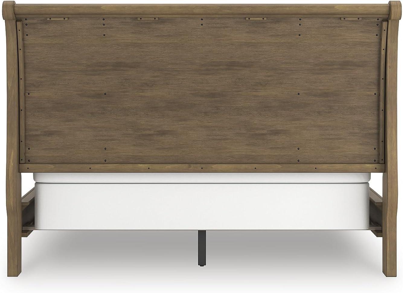 imageSignature Design by Ashley Vandenmore Traditional Panel Storage Bed Foundation or Box Spring Not Needed Queen Dark BrownCalifornia King Sleigh Bed