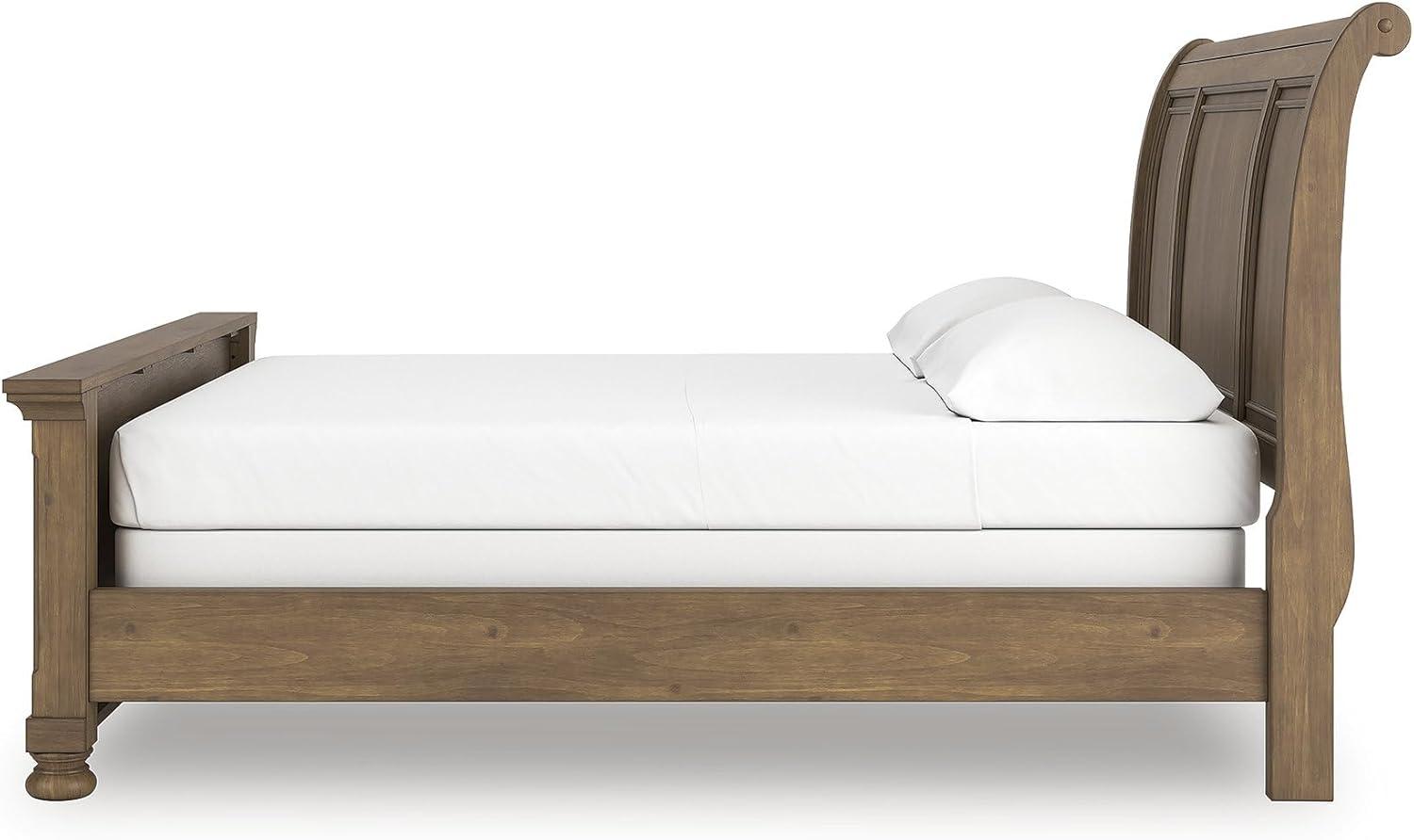 imageSignature Design by Ashley Vandenmore Traditional Panel Storage Bed Foundation or Box Spring Not Needed Queen Dark BrownCalifornia King Sleigh Bed