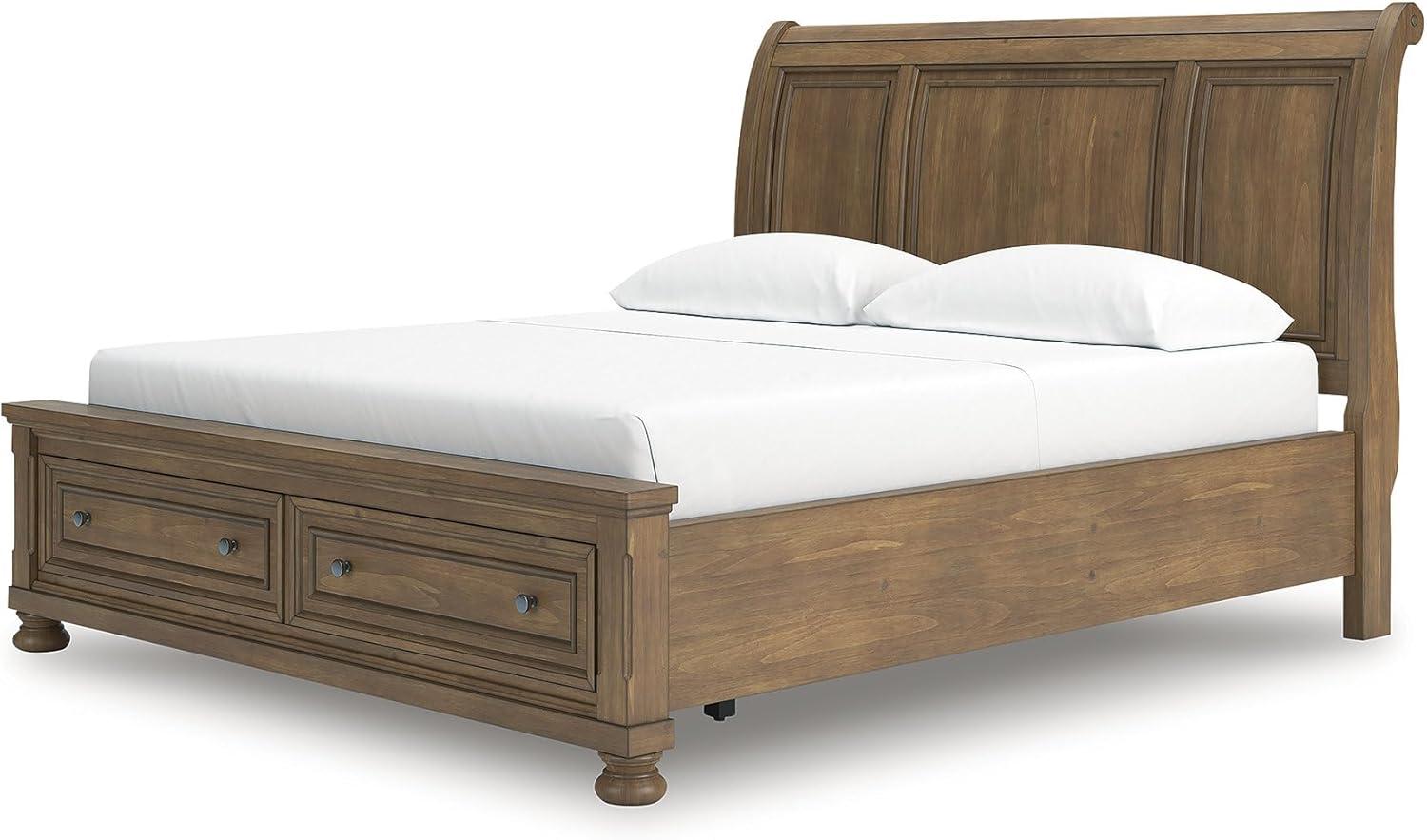 imageSignature Design by Ashley Vandenmore Traditional Panel Storage Bed Foundation or Box Spring Not Needed Queen Dark BrownCalifornia King Storage Sleigh Bed