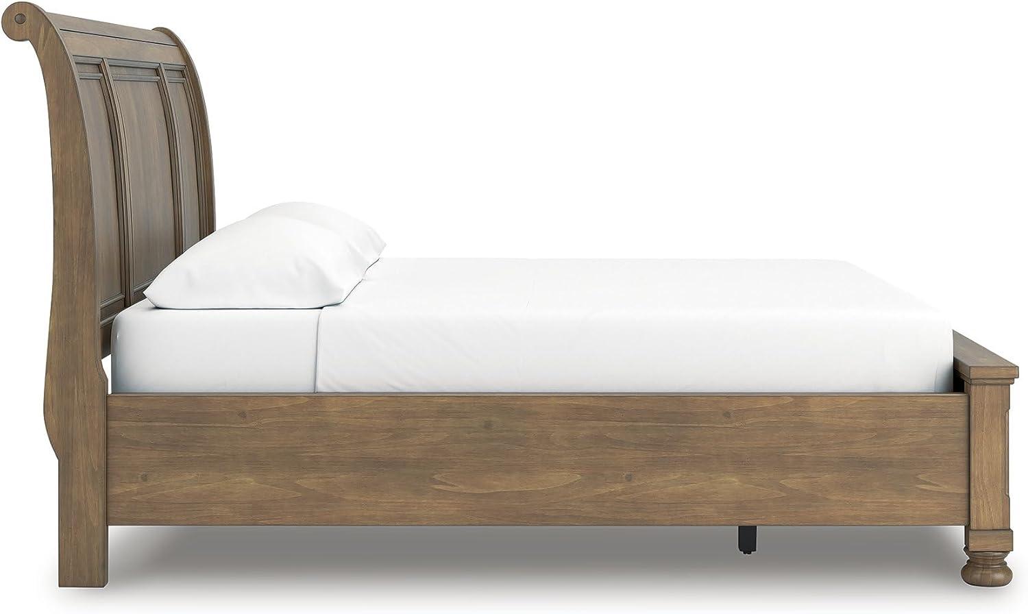 imageSignature Design by Ashley Vandenmore Traditional Panel Storage Bed Foundation or Box Spring Not Needed Queen Dark BrownCalifornia King Storage Sleigh Bed
