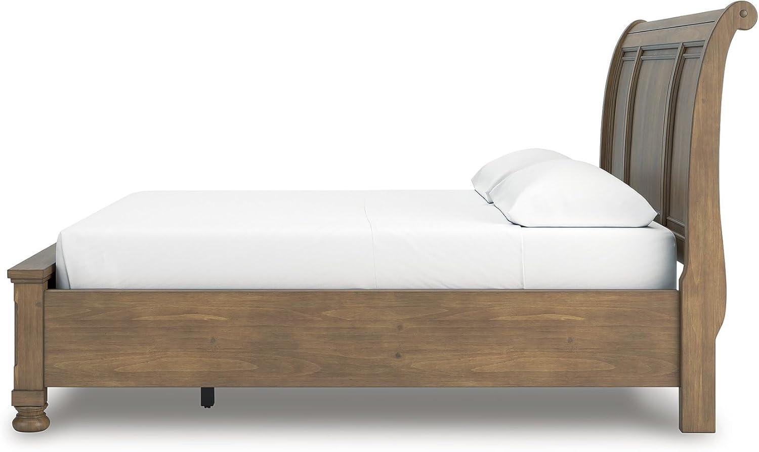 imageSignature Design by Ashley Vandenmore Traditional Panel Storage Bed Foundation or Box Spring Not Needed Queen Dark BrownCalifornia King Storage Sleigh Bed