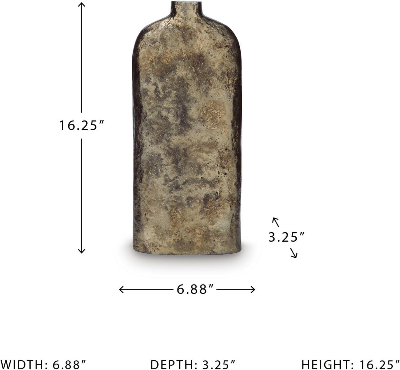 imageSignature Design by Ashley Wallmond Casual Vase with Antiqued Finish Dark Brown