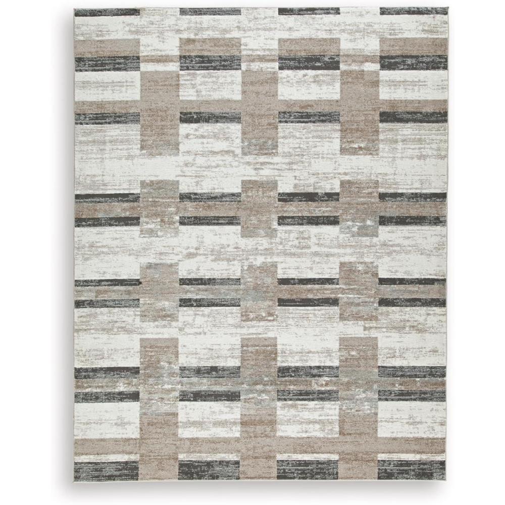 imageSignature Design by Ashley Alstone Large Casual Rug Machine Woven Striped Design Jute Backing Fabric Blend 945 W x 119 D x 025 H Multicolor711 x 911 Rectangular