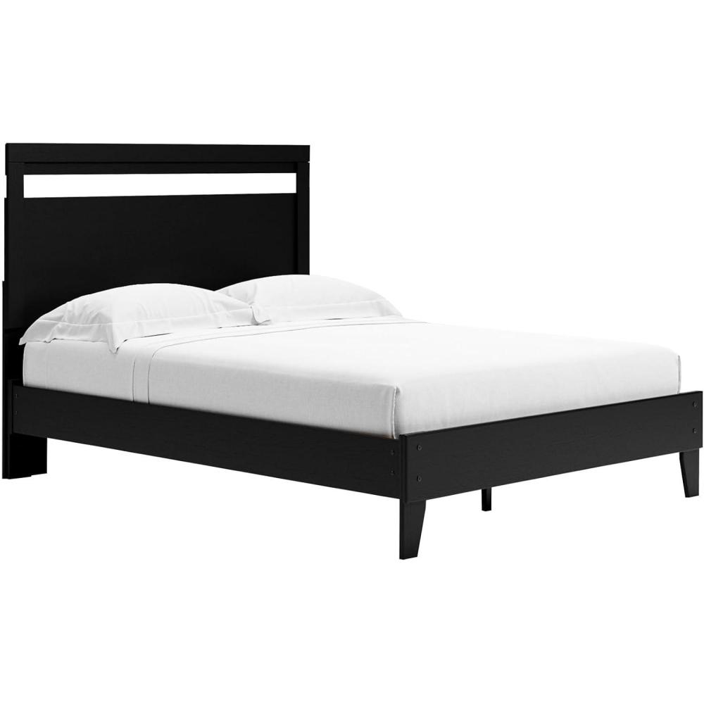 imageSignature Design by Ashley Calverson Modern Platform Bed Foundation or Box Spring Not Needed King Dark BrownDark Brown