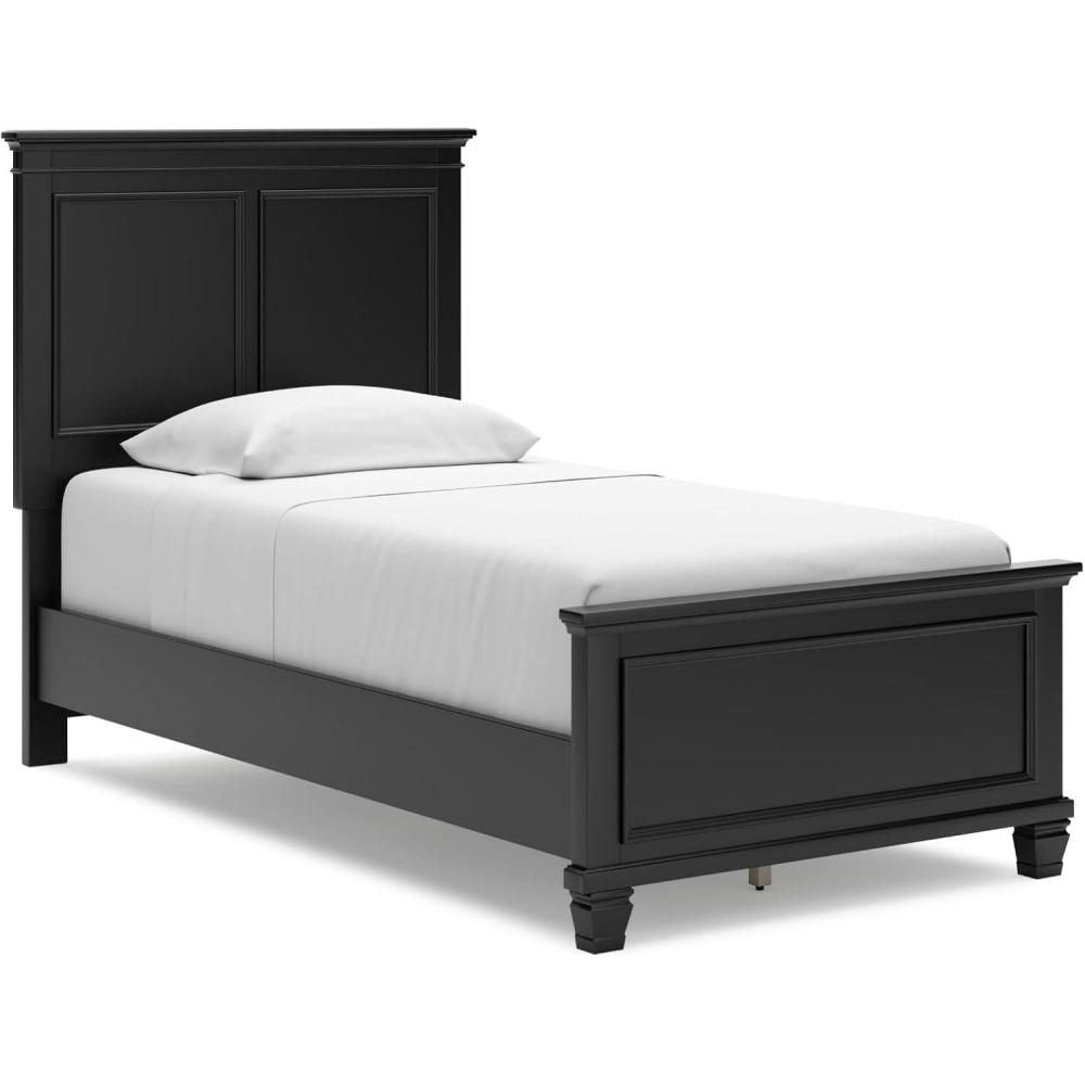 imageSignature Design by Ashley Lanolee Farmhouse Panel Storage Bed Foundation or Box Spring Not Needed Queen BlackBlack