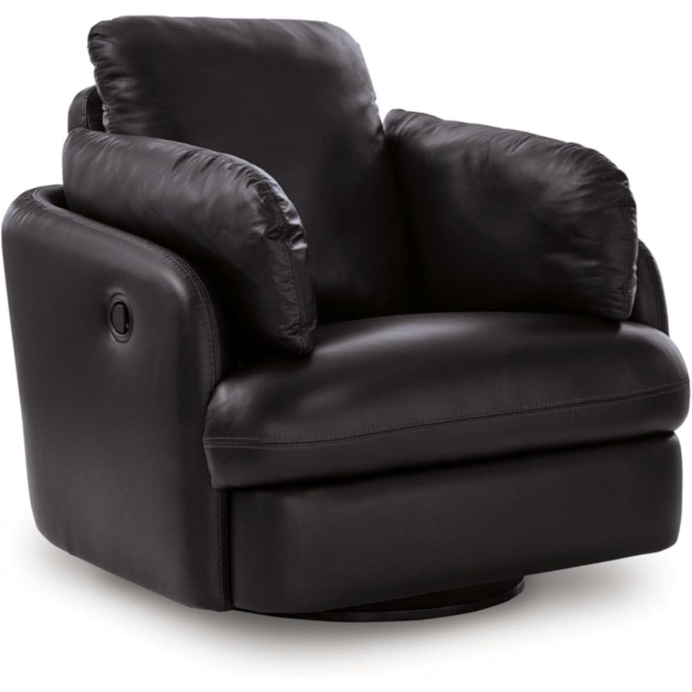 imageSignature Design by Ashley ModMax II Modern Leather Match Oversized Accent Ottoman with NonSkid Legs BlackSymmetrical