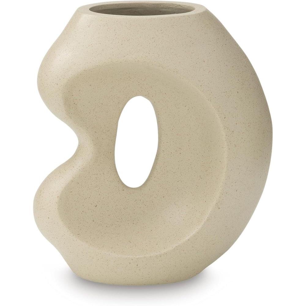 imageSignature Design by Ashley Odion Casual Vase with Abstract Design Beige