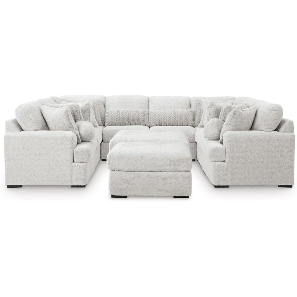 imageSignature Design by Ashley Snodoodle Straight Contemporary 3Piece Sectional with Removable Cushion and Reversible Cushion White10Piece Sectional