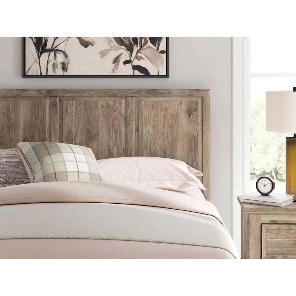imageSignature Design by Ashley Stanziford Transitional Panel Headboard Queen Light Brown