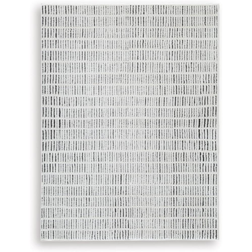 imageSignature Design by Ashley Turinwith Modern Indoor Striped Rectangular 5 x 7 Area Rug Beige amp Black53 x 7 Rectangular