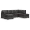 Left Hand 2-Piece Sectional with Chaise