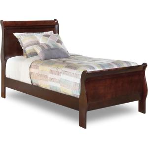 Signature Design by Ashley Alisdair Traditional Twin Sleigh Bed, Foundation or Box Spring Needed, Dark Brown(Twin Sleigh Bed)