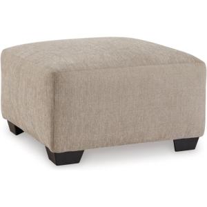 Signature Design by Ashley Brogan Bay Modern Upholstered Square Oversized Accent Ottoman, Light Brown(35″D x 35″W x 20″H)