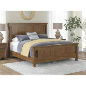 Signature Design by Ashley Chadworth Traditional Poster Bed, Foundation or Box Spring Needed, King, Dark Brown