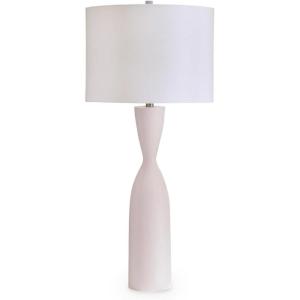 Signature Design by Ashley Davinford Scandinavian Table Lamp with 3-Way Switch and Drum Shade, White