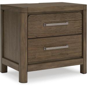 Signature Design by Ashley Foyland Transitional 2-Drawer King Platform Storage Bed, Foundation or Box Spring Not Needed, Black & Dark Brown(Dark Brown)
