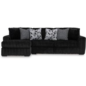 Signature Design by Ashley Midnight-Madness Contemporary Symmetrical 2-Piece Sectional with Reversible Seat Cushion, Dark Brown(Onyx)