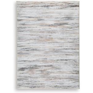 Signature Design by Ashley NACE Modern Indoor Striped Rectangular 5 x 7 Area Rug, Gray & Brown(5′ x 7′ (Rectangular))