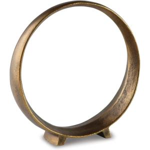 Signature Design by Ashley Ryandale Round Metal Sculpture, Antique Pewter Finish(Antique Brass Finish)